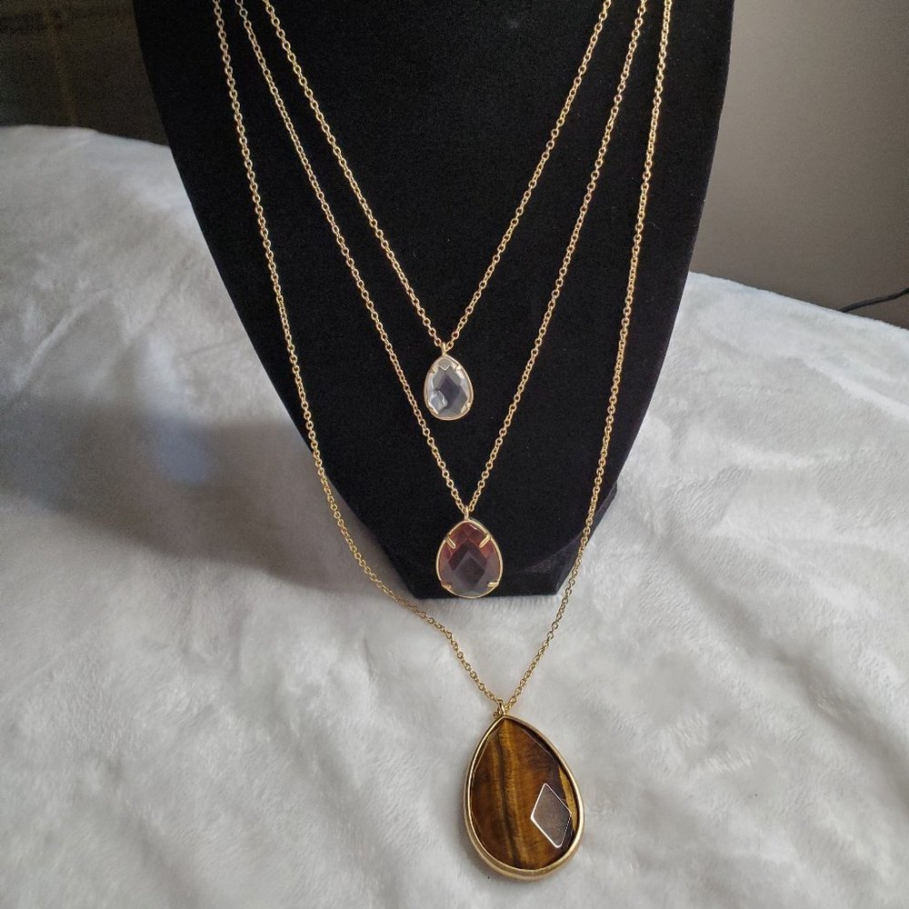 Stunning Minaret Three-Row Convertible Necklace by Chloe + Isabel